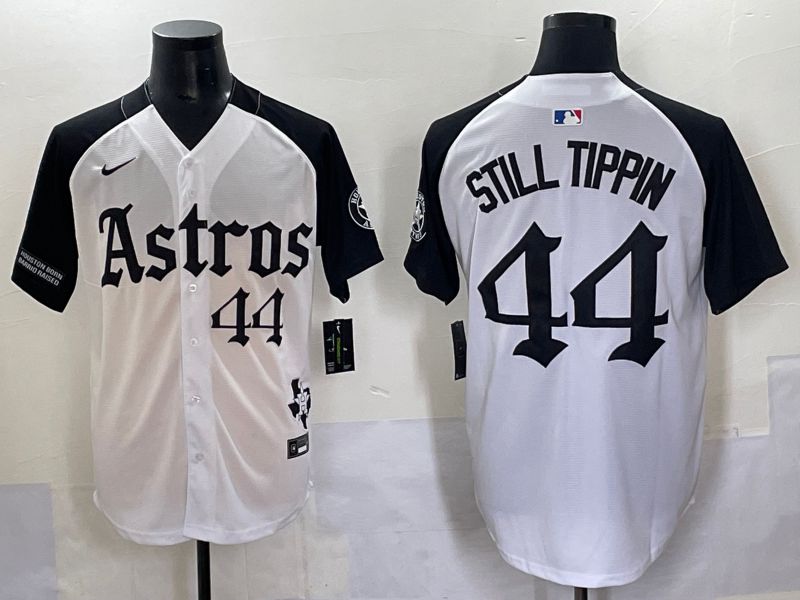 Men 2025 Houston Astros 44 Still Tippin White Black Five generations Joint Name Nike MLB Jersey style 7
